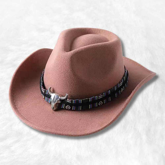 Chapeau Cowboy Feutre​ rose pâle