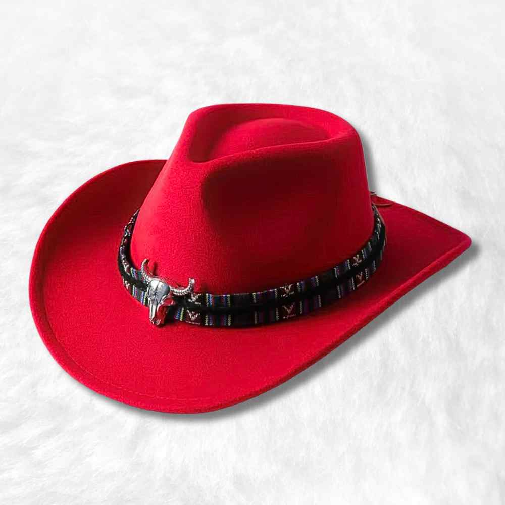 Chapeau Cowboy Feutre​ rouge