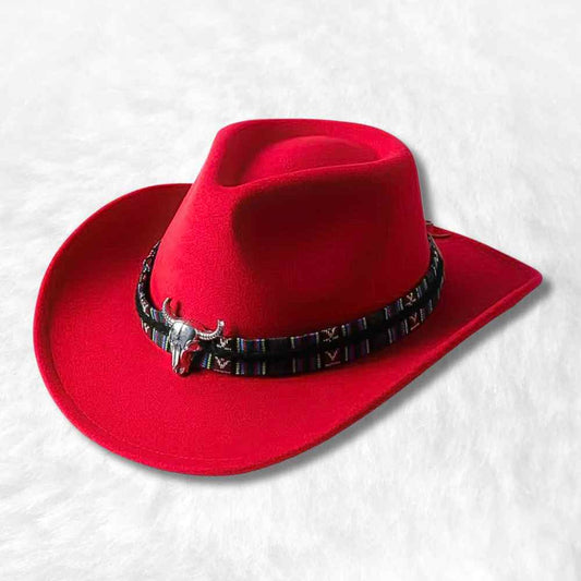 Chapeau Cowboy Feutre​ rouge
