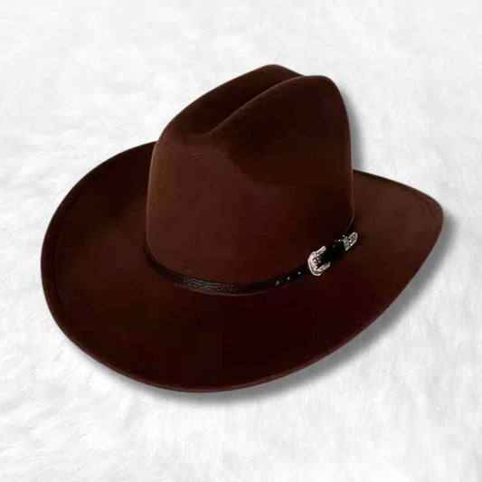 Chapeau Cowboy Luxe marron