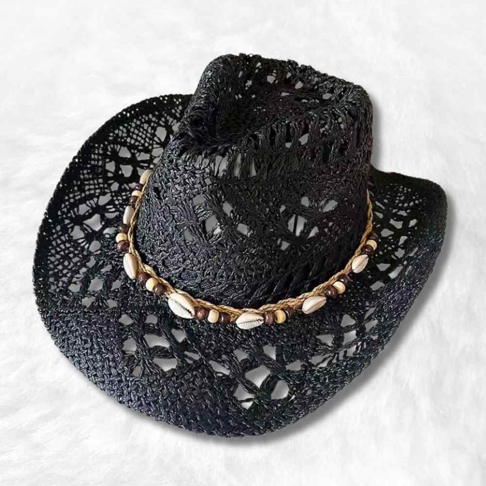 Chapeau Cowboy Paille​ noir