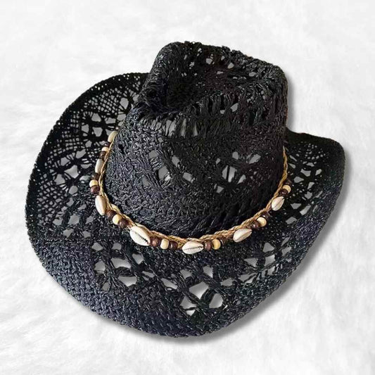 Chapeau Cowboy Paille​ noir