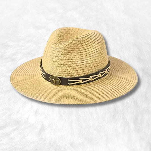 Chapeau Cowboy Paille Homme​ beige