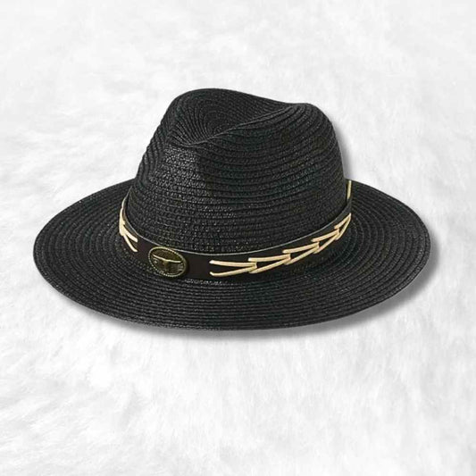 Chapeau Cowboy Paille Homme​ noir