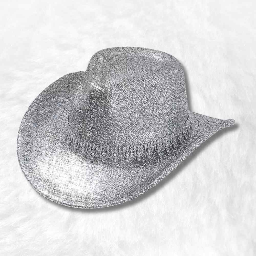 Chapeau Cowboy Paillette argenté