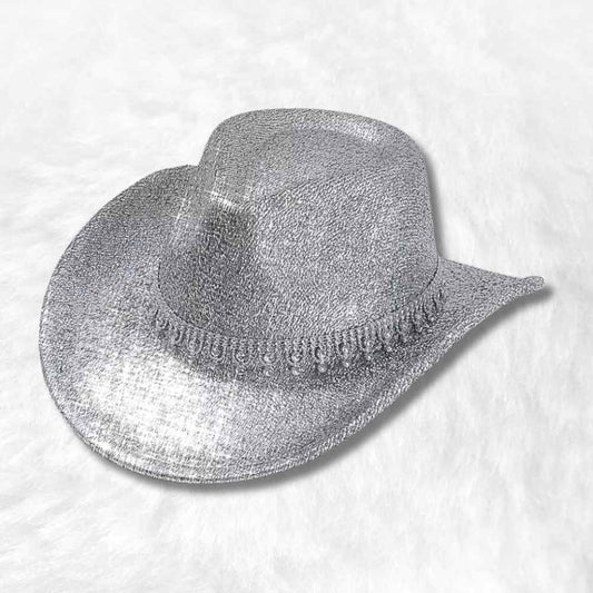 Chapeau Cowboy Paillette argenté