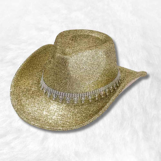 Chapeau Cowboy Paillette doré