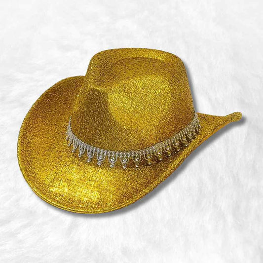 Chapeau Cowboy Paillette jaune