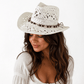 Chapeau Cowboy en Paille blanc