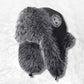 Chapka en Fourrure Homme Gris foncé