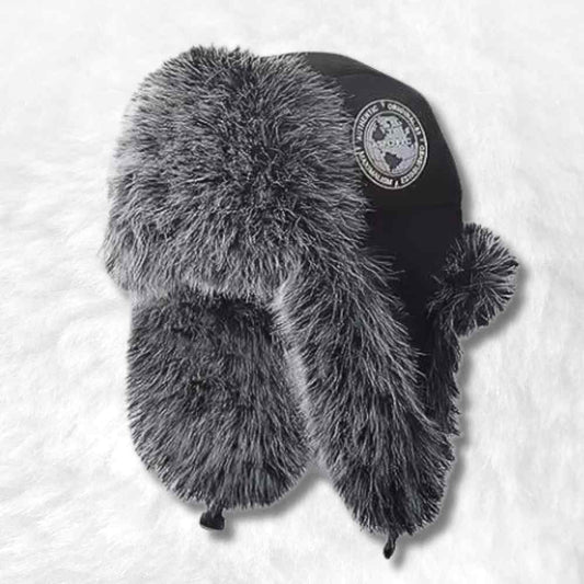Chapka en Fourrure Homme Gris foncé